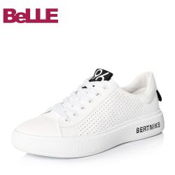 百丽小白鞋2018春新款专柜同款运动风牛皮休