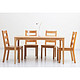 TIMI 天米 北美白橡木全实木餐桌椅组合 1.4米餐桌+4把高背椅