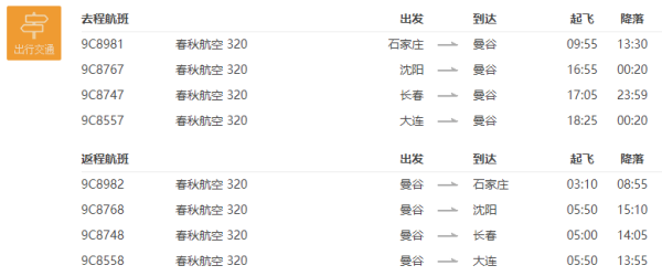 全国多地-泰国曼谷8天1-3晚自由行 剩余晚数可根据行程自行预订