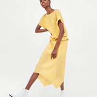 ZARA 05093271306 女士百褶中长半身裙