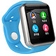 智力快车儿童电话手表MX2 360度防丢定位智能手表手环 天蓝色