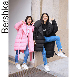 Bershka 女士 2018春季黑色棉衣棉服面包服大