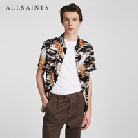 ALLSAINTS MS115L 男士夏威夷印花短袖衬衫