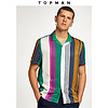 TOPMAN CLASSIC 83D28PMUL 男士多色条纹短袖衬衫 多色 M 