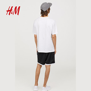 H＆M HM0577030 男士黑白撞色沙滩裤 