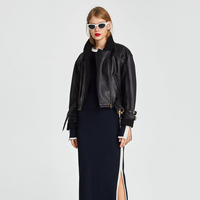 ZARA 02398239800 女士仿皮短款外套