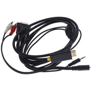 IT-CEO VGA转HDMI高清转接线 带3.5毫米音频线及USB供电副线 1.8米 Y1VGA-1