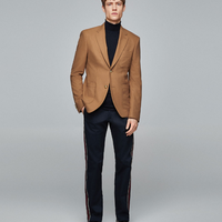 ZARA 04283536704 男士金属纽扣纹理西装外套
