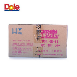 Dole 都乐 果汁饮料 250ml*24瓶 苹果汁