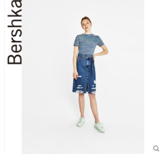 Bershka 01882115630 条纹打底短袖针织衫