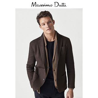 Massimo Dutti 02015071700 男士纯棉修身版纹理针织西服