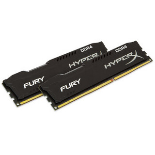 HYPERX 8GB(4G×2)套装 DDR4 2400 台式机内存条 骇客神条 Fury雷电系列