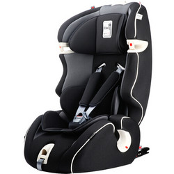 Kiwy原装进口儿童汽车安全座椅 无敌浩克SLF123 9个月-12岁宝宝车载座椅 Q-FIX接口 典雅黑