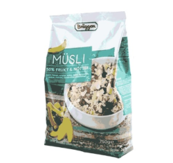 德国进口Bruggen博根麦片50%水果坚果燕麦片冲饮美味早餐750g *8件