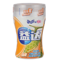 益达(Extra)木糖醇无糖口香糖香浓蜜瓜70粒98g单瓶装 *2件