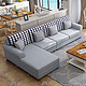 赞居 沙发布艺沙发北欧日式小户型沙发组合客厅家具地中海 (浅蓝色)