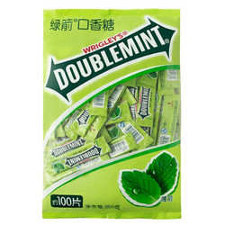 绿箭（DOUBLEMINT）口香糖原味薄荷味100片300g单袋装