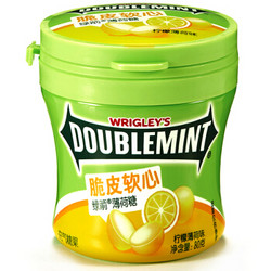 绿箭（DOUBLEMINT）脆皮软心薄荷糖柠檬薄荷味80g单瓶装