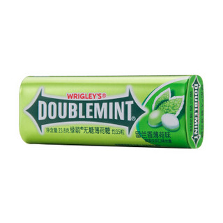 DOUBLEMINT 绿箭 无糖薄荷糖留兰香薄荷味35粒23.8g单盒金属装（新旧包装随机发）
