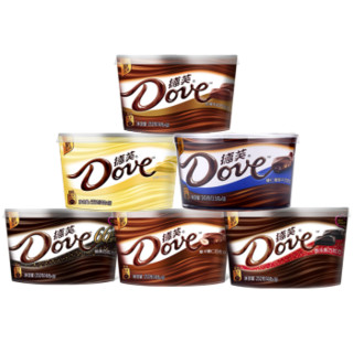 德芙（Dove） 巧克力分享碗装 糖果巧克力休闲零食丝滑牛奶香浓黑等多种口味可选情人节婚庆喜糖果礼盒 2碗装口味随机