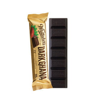 新西兰原装进口Whittaker's惠特克扁桃仁黑巧克力50g条状排块 高端巧克力喜糖 可自由搭配 72%加纳黑