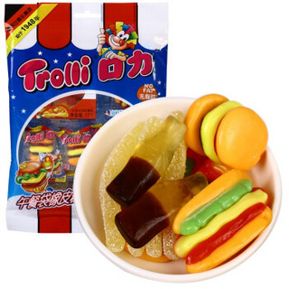 Trolli 口力 德国口力 糖果水果味橡皮糖 美式午餐造型橡皮软糖 77g