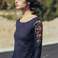 LIEBO 裂帛 51171614 女士刺绣针织衫