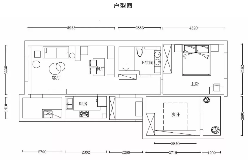 二室一厅用了10万元，他们把老旧暗淡的二手房改成温暖的婚房