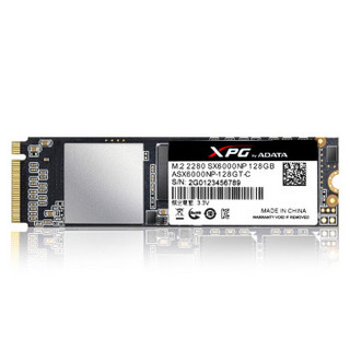 ADATA 威刚 XPG-SX6000 M.2 NVMe 固态硬盘 128GB