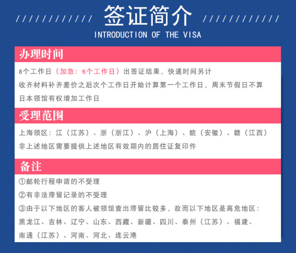 上海送签 日本个人旅游签证