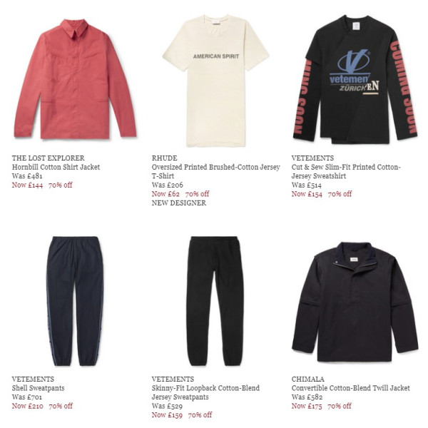MR PORTER 精选男士服饰鞋包专场促销 （含Tom Ford、Saint Laurent、Burberry等）