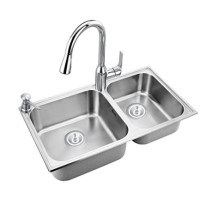 MOEN 摩恩 28116SL+GN68000+7029 双槽配抽拉龙头套装