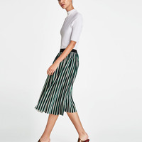 ZARA 00594053098 女士天鹅绒百褶裙 