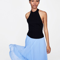 ZARA 03564071403 女士小打褶长裙