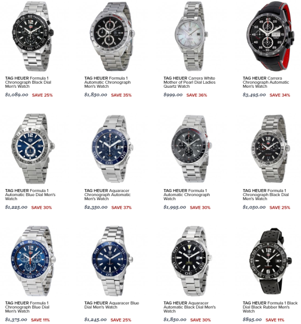 JOMASHOP TAG Heuer 泰格豪雅 精选腕表 专场促销