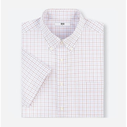 优衣库 UNIQLO 优衣库 408029 男士短袖格子衬衫