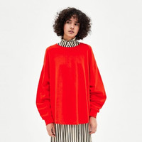 ZARA TRF 00085305632  女士宽松版型卫衣运动衫