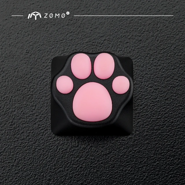 Z0M0 猫爪 铝合金属机械键盘 黑粉软胶