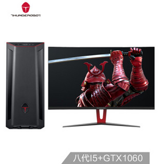 ThundeRobot 雷神 Force T6 游戏台式整机（i5-8400、16GB、128GB+1TB、GTX1060 6G、27英寸）