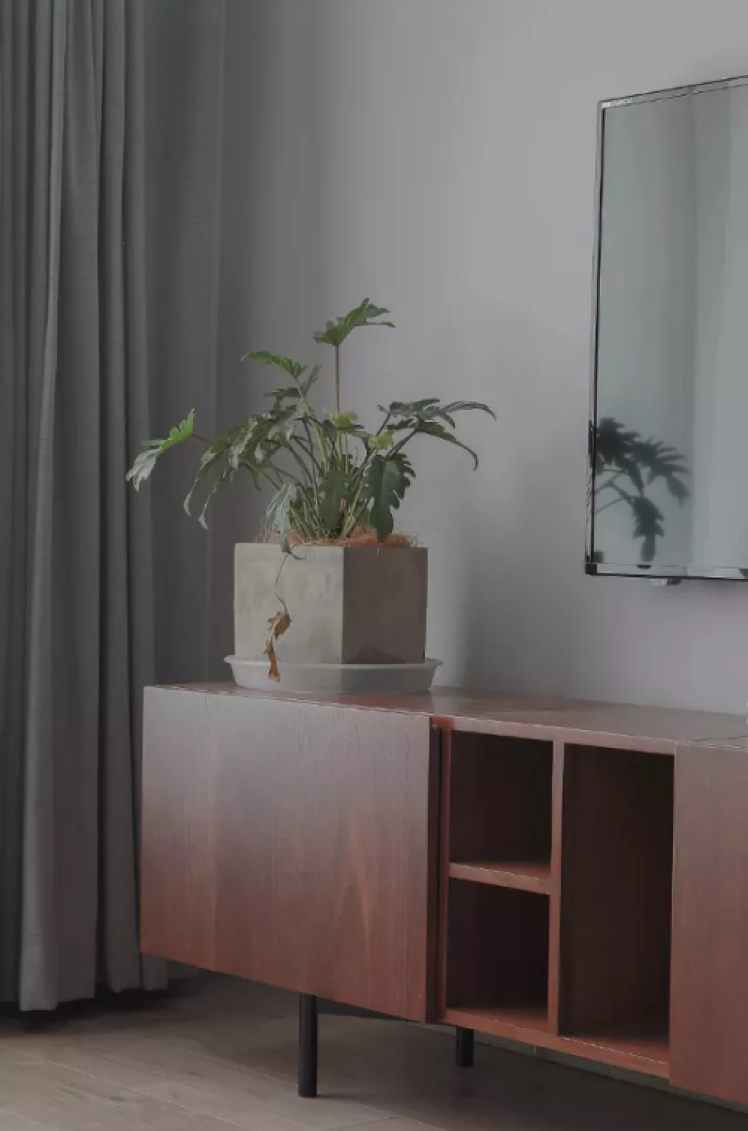 迷雾色系的75m²小户型, 只需加一点灰度就瞬间稳重耐看!