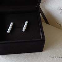 Akoya Pearlyuumi Akoya K18/K14WG 平衡款珍珠耳环