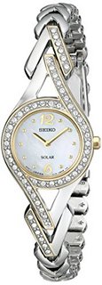 Seiko Women's Two-Tone Crystal Solar Watch SUP174