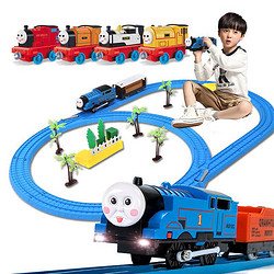 越诚拖马斯小火车套装轨道24件套电动声光汽车儿童益智玩具礼物