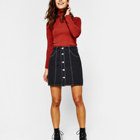 Bershka 巴适卡 02392111812 女士高领长袖上衣