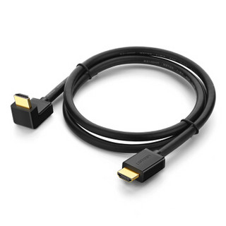 UGREEN 绿联 HDMI线2.0版 4k 弯头 大边朝外 (3米)