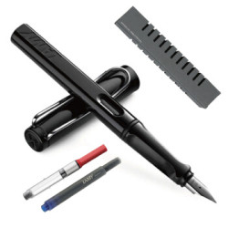 有券的上 凌美(LAMY)Safari狩猎者系列 EF笔尖 吸墨器套装
