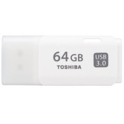 东芝（TOSHIBA）64GB USB3.0 U盘 U301经典隼系列 白色 原厂颗粒 时尚典雅 商务必备 高速车载U盘