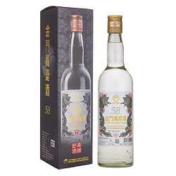 金门酒厂 高粱酒 58度白金龙 清香型 600ml 