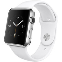 Apple/苹果 智能手表 不锈钢表壳 白色运动型表带