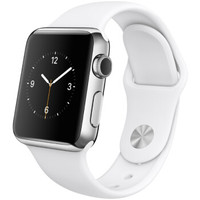 Apple/苹果 Apple Watch 智能手表 不锈钢表壳 白色运动型表带